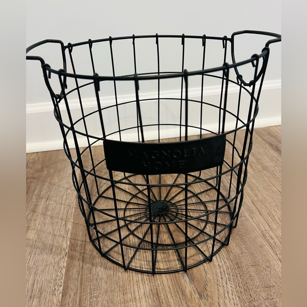 Magnolia Home black metal decorative or storage basket